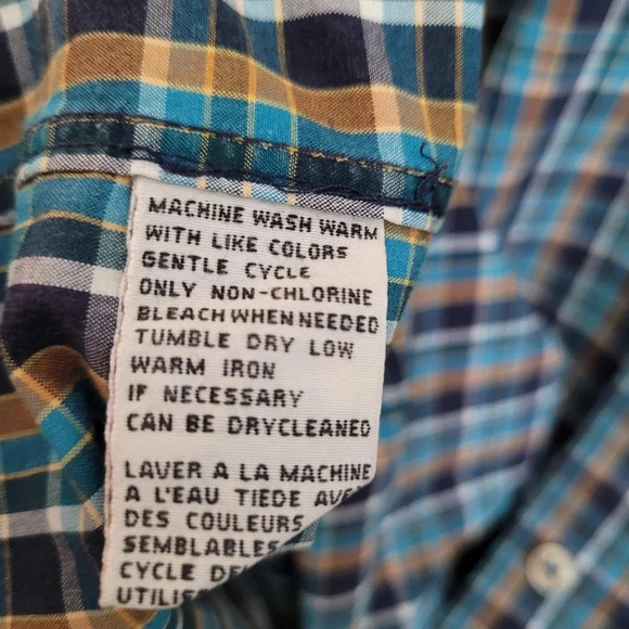 Tommy Bahama Men's Button-Up Shirt 2XL Multicolor Plaid 100% Cotton Long Sleeves - Picture 6 of 10